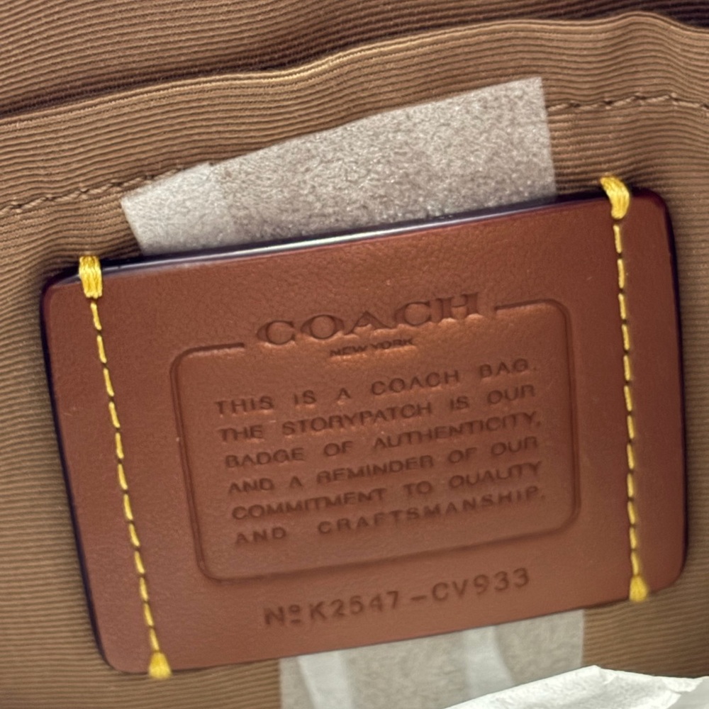Coach Teri Shoulder Crossbody Bag In Signature Canvas/Tan/Brown CV933 NWT - Picture 9 of 12